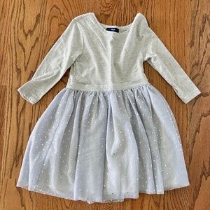 Gap girls long-sleeve gray dress, EUC size 6-7!